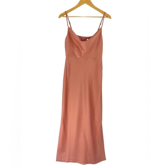 Anthropologie BHLDN Cali Satin Cowl-Neck Midi Slip Dress NWT - Picture 5 of 16